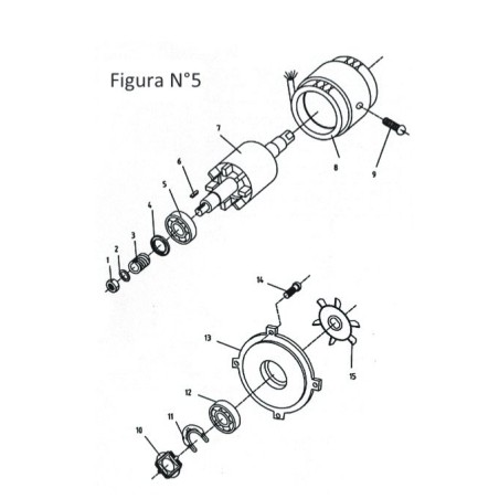 Mixer Axle Kneader CT-B20L B20Cr L180mm Breakdown number 14 B20G-0045