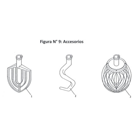 Mixer Axle Kneader CT-B20L B20Cr L180mm Breakdown number 14 B20G-0045