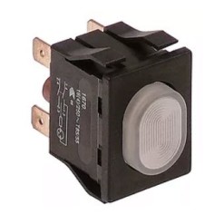 interruptor pulsante medida de montagem 30x22mm branco 2NO 250V 16A iluminado Sammic 2319215 346041 2310403