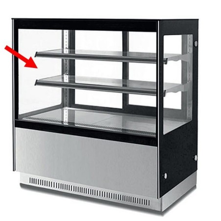 Heated front glass showcase GN-1200 680x1175mm tempered thickness 20mm Breakdown number 28