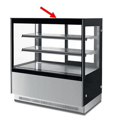 Cristal supérieur Vitrine GN-900 730x898 Formé 2 cristaux