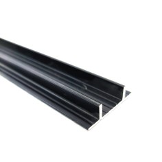 Rail de guide pour portes Vitrine GN-900 Aluminium noir 1 mètre 40x1000mm