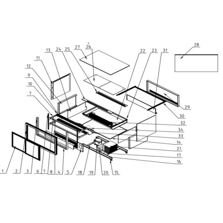Tampa para parafuso vitrine GN M6 Inserção Ø12mm