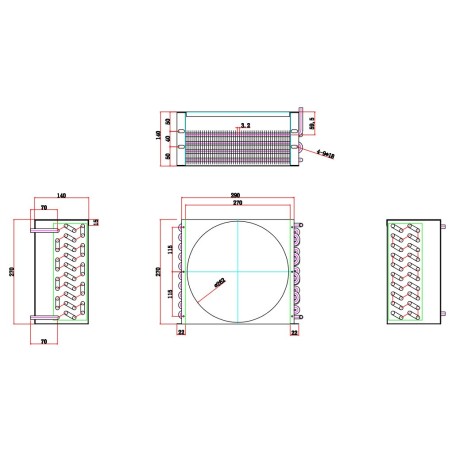 Forced Air Condenser 10x6 RTK Fan Ø250mm
