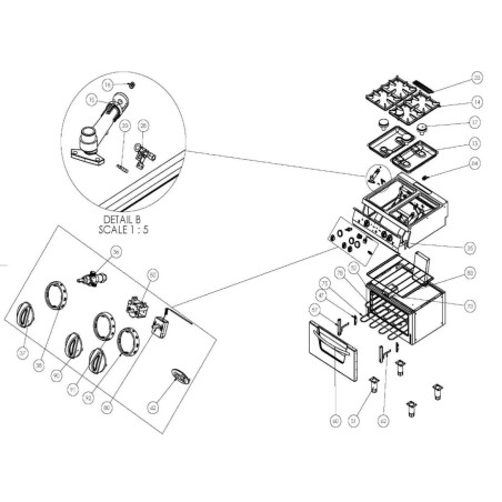 Ozti Series 650 700 750 Burner Grate 550x350mm 3.9KG-QT 6260.00058.49