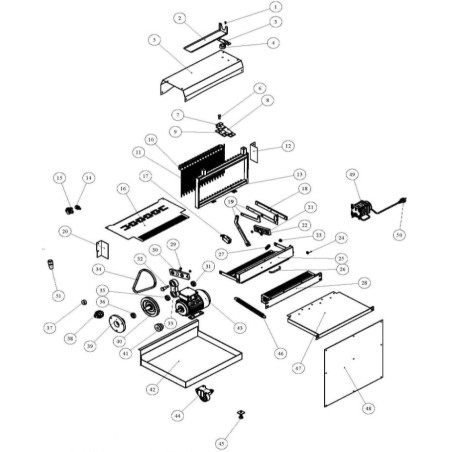 Muelle Cortadora de Pan Ozti L130mm LT185mm Ø30mm Hilo 3.,5mm 0830.03216.01 6261.00026.070 EDM 3216 Despiece 46