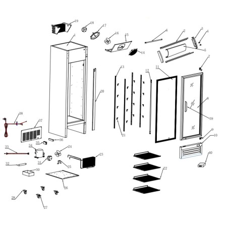 Soporte Bisagra superior Armario SZ-400