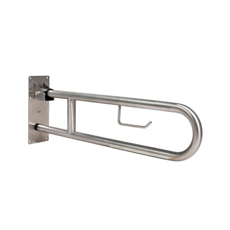 Barre d'appui murale escamotable de 800mm en inox