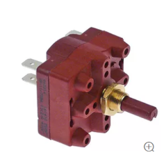 rotary switch 4 0-1-2 contact sets 2 type 4RH 400V 16A shaft ø 6.3x4.7mm shaft L 15mm Gottak 440214 Braher 90022