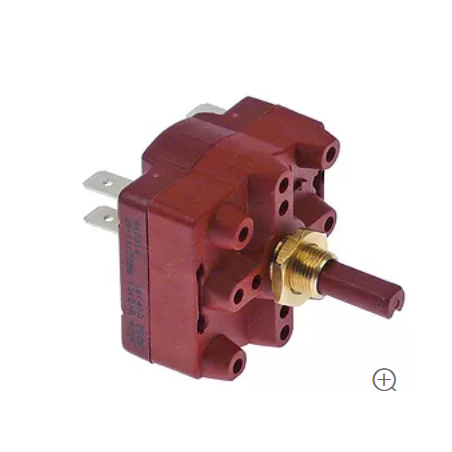 chave rotativa 4 0-1-2 conjuntos de contatos 2 tipo 4RH 400V 16A eixo ø 6,3x4,7mm eixo L 15mm Gottak 440214 Braher 90022