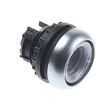 tecla medida de montagem ø22mm prata com lente preta 346271 346737