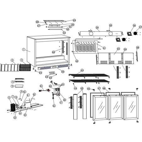 Soporte Bisagra derecha Kit Armario RB-220H RB-320H