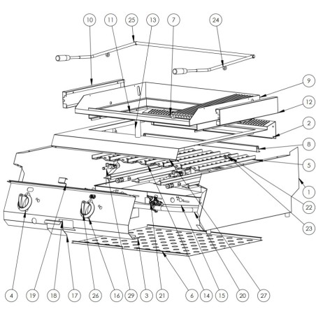 Brûleur Inoxydable 7KW Barbecue DRNDIZ VIZG-70-001.016.00