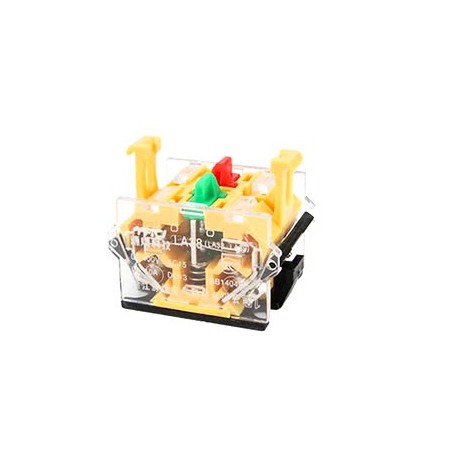 Mécanisme 2 pôles NO NC 220V avec lumière Ø22mm L82mm LA38