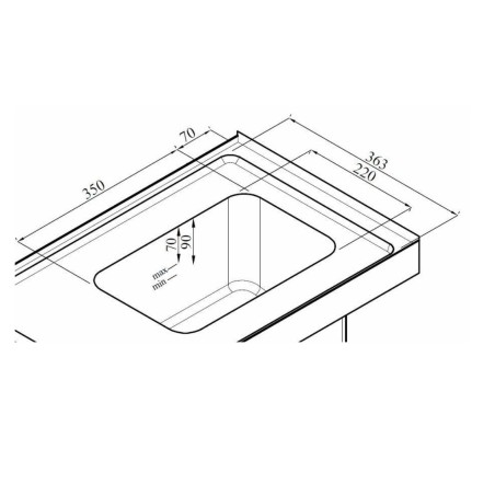 Freidora a gas simple GF712 Cuba monobloque