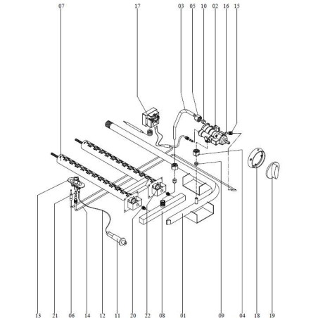 Double gas fryer GF722 monoblock