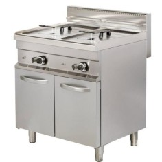 Friteuse à gaz double GF722 Cuba monobloc