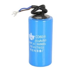 Condensador de partida capacidade 250µF 450V CD60 50-60hz 50x105mm