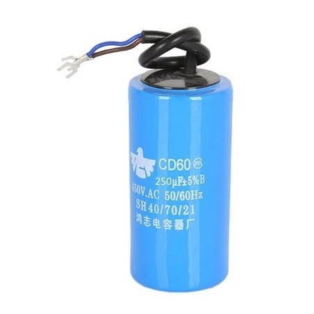 Condensador de arranque capacidad 250µF 450V CD60 50-60hz 50x105mm