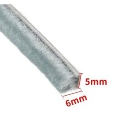 Junta cepillo para puertas ventanas 5x6mm precio de 1 metros