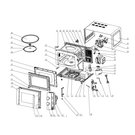 Plaque électronique filtre micro-ondes DMD70 Démontage numéro 22