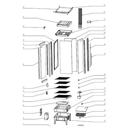 Black interior tray showcase RT-98L 698855 1.1.C.C14.02 Breakdown number 11