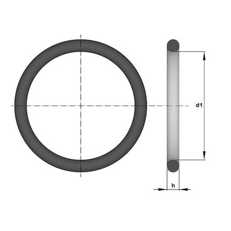 Junta tórica EPDM espesor 5,34 mm int.ø 47 mm UE 1 pzs