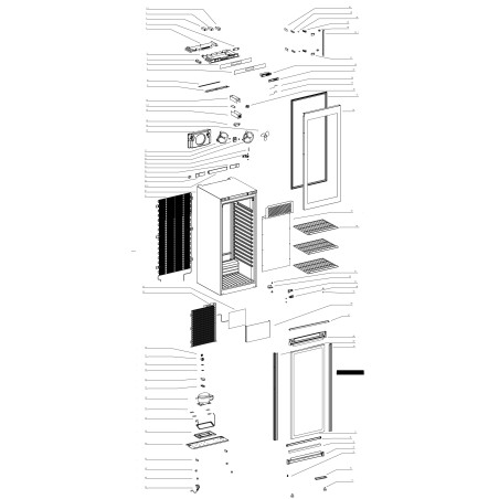 Shelf grid 453x570mm black RTB-480 1.1.B.B126.01.39