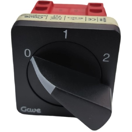 Chave rotativa 3 0-1-2 Gave A765020-0 600V 30A