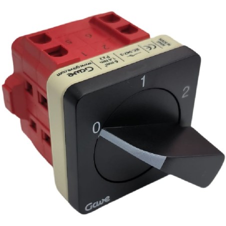 Chave rotativa 3 0-1-2 Gave A765020-0 600V 30A