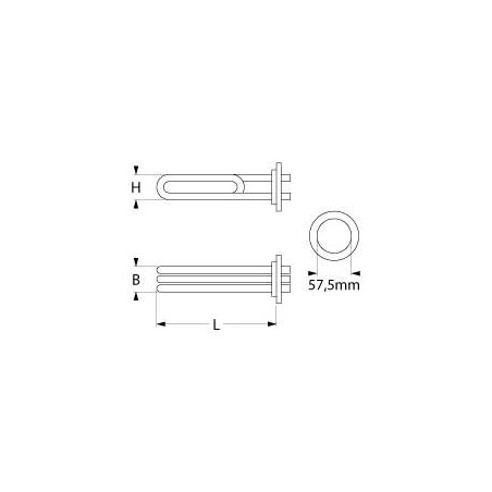 resistencia 3000W 230V 1 montaje ø 57,5mm Sammic 2309778