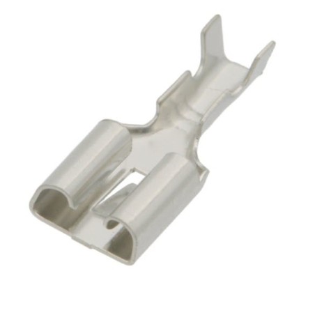 Female Faston terminal 6.3x0.8mm with retention 100 pieces