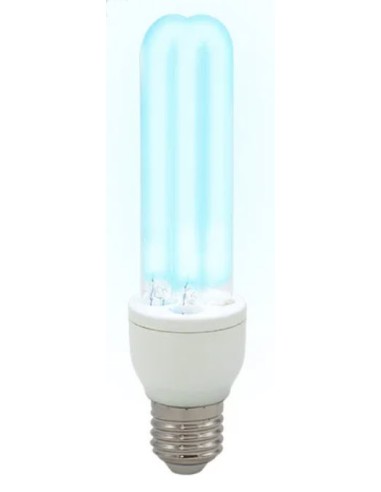 Lámpara desinfección esterilizadora ultravioleta de ozono 253.7nm E27  UVC  AC220-240V  15W  UV-C