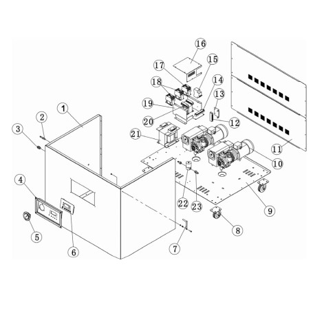 Soporte teclado con tapa de placa electrónica envasadora vacío DZ-900 DZ-1100 HVC-610 HVC-720