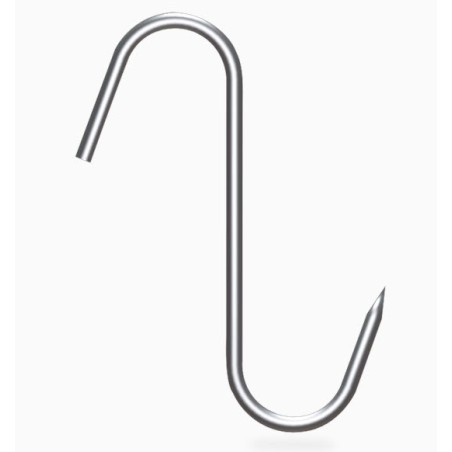 Ganchos de varilha modelo "S" 160x50x5 mm pacote 10 peças