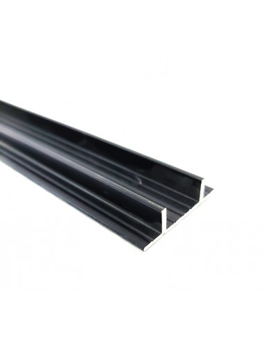 Rail guía puertas Vitrina GN-1200 Aluminio negro 40x1200mm