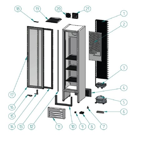 Refrigerated display fridge board Docriluc DECVAR-13 DECVAR-25 450100161