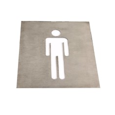 Panneau de toilettes hommes en acier inoxydable 120x120x1mm