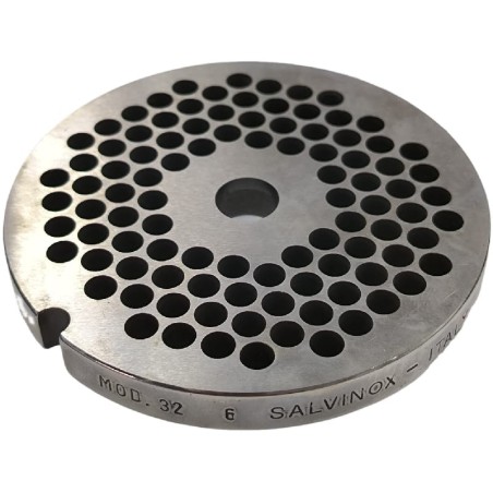 Placa Picadora 32 Furação 6mm sem pivô 1 entalhe Inoxidável Enterprise Salvinox Itália
