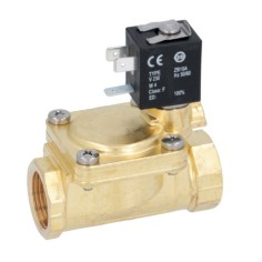 vanne magnétique en laiton 2 voies 230 VAC raccordement 3/4" L 79mm DN 18mm 120123 Comenda