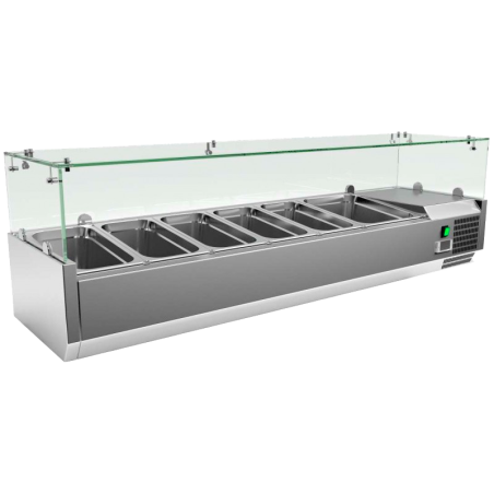 Vitrina refrigerada expositora de ingredientes VR-1500 6 bandejas 3076V