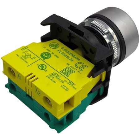 Botão de Ligação 22mm Normalmente aberto NO+led Giovenzana