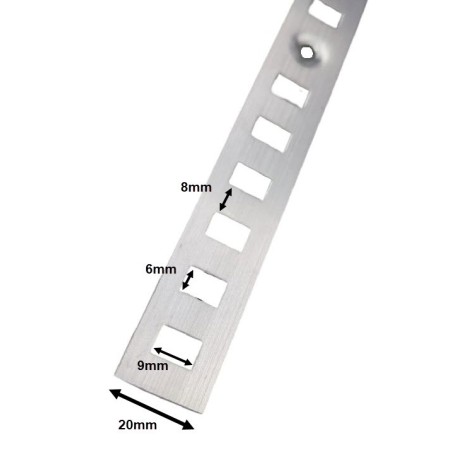 Aluminum zipper L 1315mm Width 20mm Height 6mm Cabinet RB-160H Breakdown 17