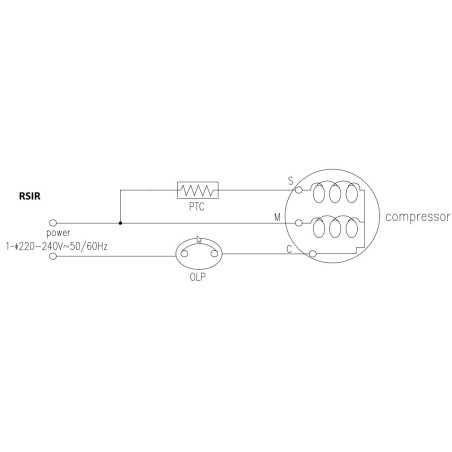 Compresseur réfrigérant R600a SZ80E1J GMCC HB-160H