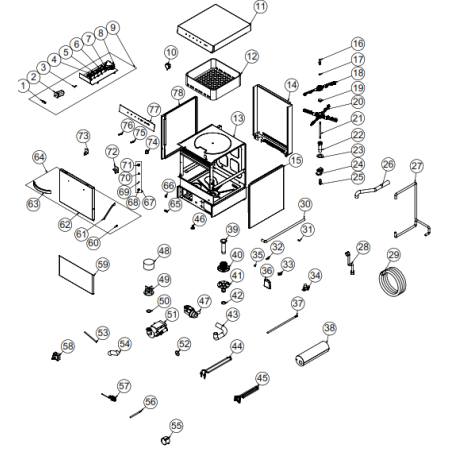 Lavavasos EUT.1100-1P cesta 40X40