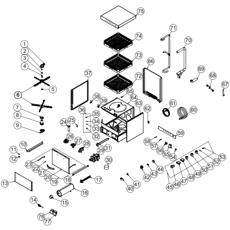 Lava-louças EUT.500-1P cesta 50X50