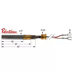 termogenerador 750mV sonda ø 9mm sonda L 65mm L 900mm rosca 7/16" SIT
