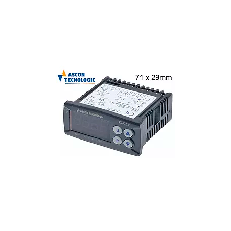 controlador eletrônico TECNOLOGIC tipo TLK38HCR-- medida de montagem 71x29mm aliment. 100-240V