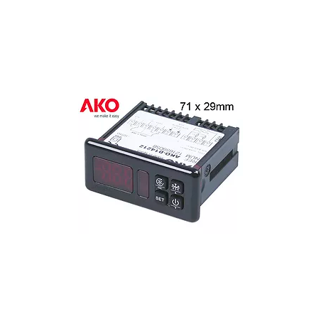 régulateur électronique AKO type AKO-D14212 71x29mm alimentation 12V tension AC/DC NTC sorties de relais 2