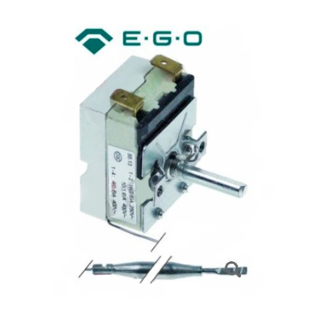 termóstato T máx 300°C margem de trabalho 60-300°C 1 polos 1NO 16A sonda ø 6mm sonda L 77mm EGO 55.13054.110